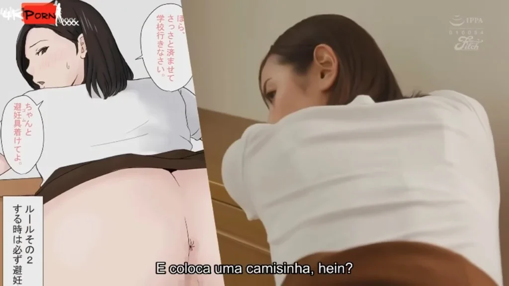 Only my mom makes me get hard – Hentai Live action
